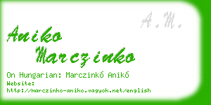 aniko marczinko business card